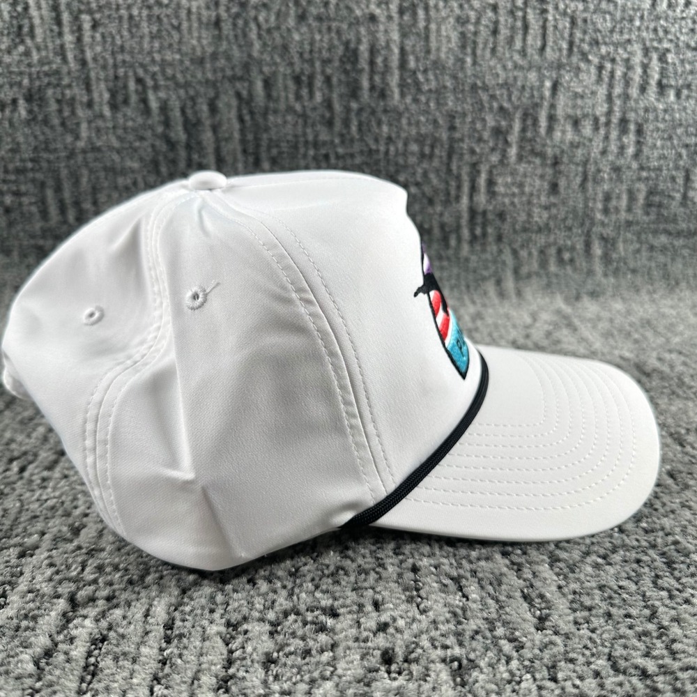 Poncho Outdoors Trucker Hat Men Snapback Cap White Pelican Sunset Patch Rope NEW - Picture 4 of 7
